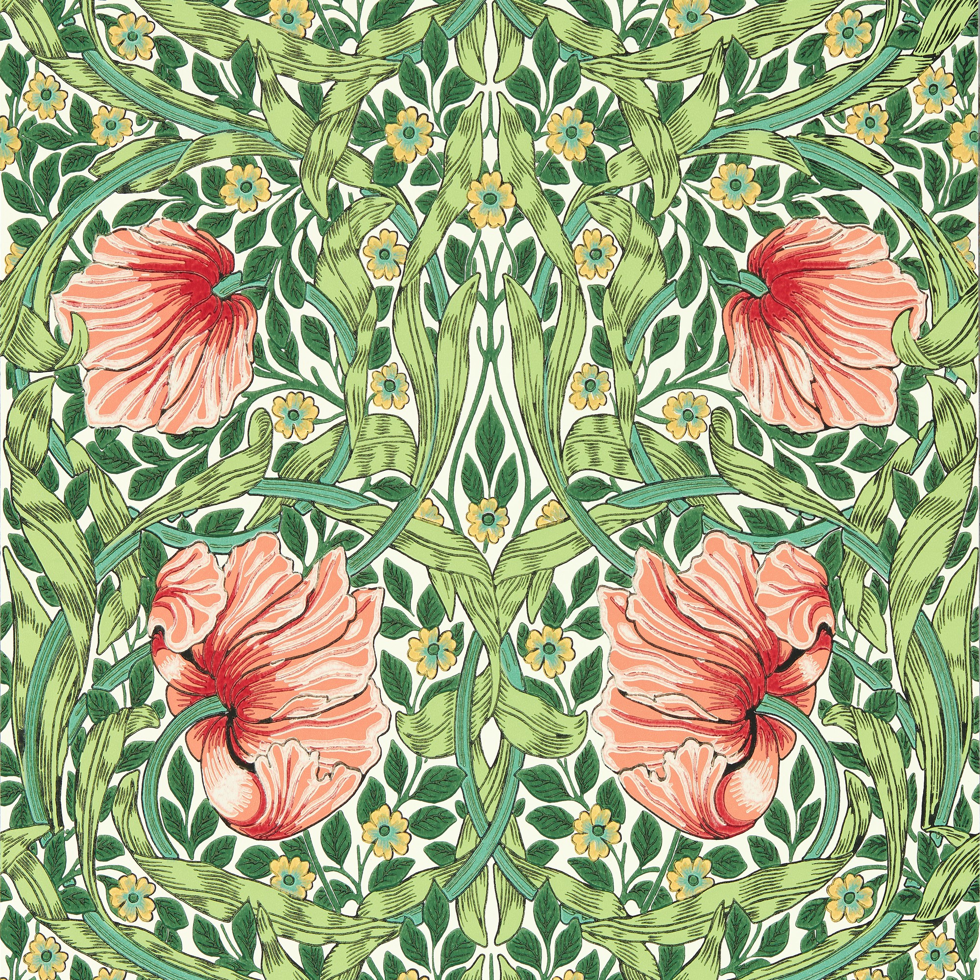 Pimpernel Wallpaper 217332 By Morris Co In Shamrock Watermelon